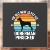 Aai de Dobermann Pinscher Retro Raamsticker (Vel 2)