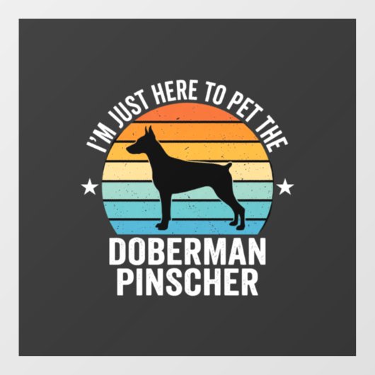 Aai de Dobermann Pinscher Retro Raamsticker (Vel)