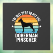 Aai de Dobermann Pinscher Retro Raamsticker (Vel 3)