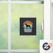 Aai de Dobermann Pinscher Retro Raamsticker (Huis)