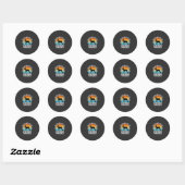 Aai de Dobermann Pinscher Retro Ronde Sticker (Vel)