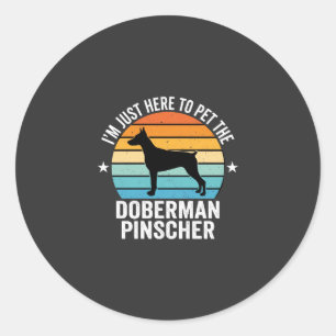 Aai de Dobermann Pinscher Retro Ronde Sticker