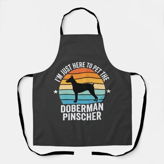 Aai de Dobermann Pinscher Retro Schort (Voorkant)