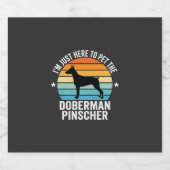 Aai de Dobermann Pinscher Retro Sparkling Wijnetiket (Enkel label)
