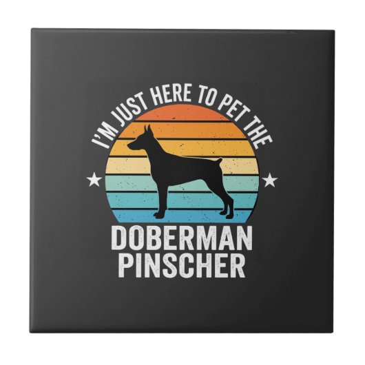 Aai de Dobermann Pinscher Retro Tegeltje (Voorkant)