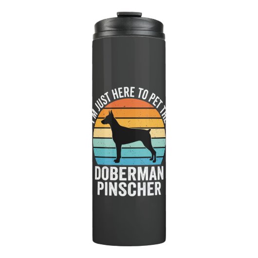 Aai de Dobermann Pinscher Retro Thermosbeker (Voorkant)