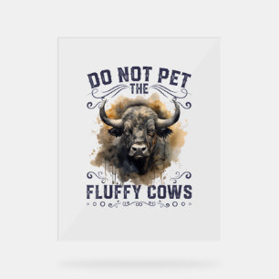 Aai de Fluffy Koeien Bison Yellowstone Park Niet A Acryl Bord