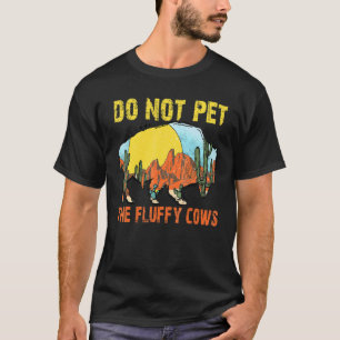 Aai de Fluffy Koeien Niet Bizon Retro Vintage T-shirt