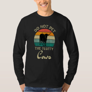 Aai de Fluffy Koeien Niet Retro Texas Longhorn Co T-shirt