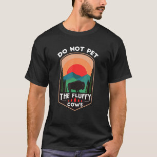 Aai de Fluffy Koeien Niet Retro Yellowstone Park T-shirt
