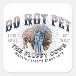 Aai De Fluffy Koeien Niet Vierkante Sticker