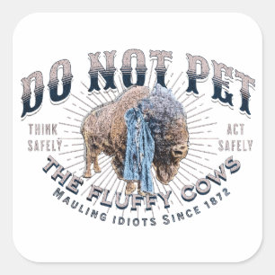 Aai De Fluffy Koeien Niet Vierkante Sticker