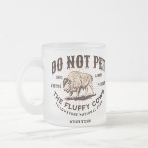 Aai de Fluffy Koeien Niet Yellowstone Bizon Grappi Matglas Koffiemok