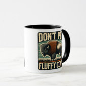 Aai de Fluffy Koeien Niet Yellowstone Bizons Mok (Voorkant rechts)