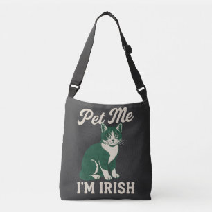 Aai me, ik ben Iers met Kat - Grappig Iers T-Shirt Crossbody Tas