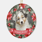 Aai mijn eerste kerst-hond keramisch ornament (Links)