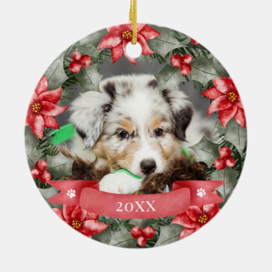Aai mijn eerste kerst-hond keramisch ornament (Achterkant)