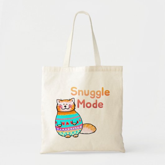 Aaiable Rossige Kat Knuffelstand Tote Bag (Voorkant)