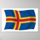 Aaland Flag Poster Print (Voorkant)
