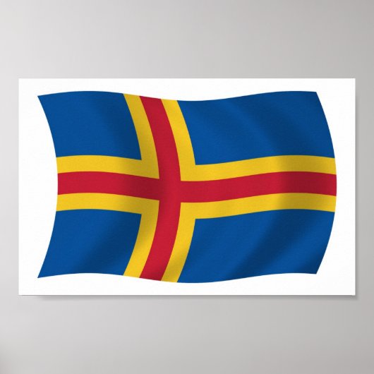 Aaland Flag Poster Print (Voorkant)