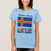 Aaland Islands and Ålander Flag Personalized Women T-shirt (Voorkant)