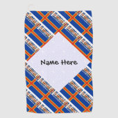 Aaland Islands and Ålander Flag Tiled Personalized Golfhanddoek (Voorkant)
