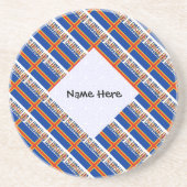 Aaland Islands and Ålander Flag Tiled Personalized Zandsteen Onderzetter (Voorkant)