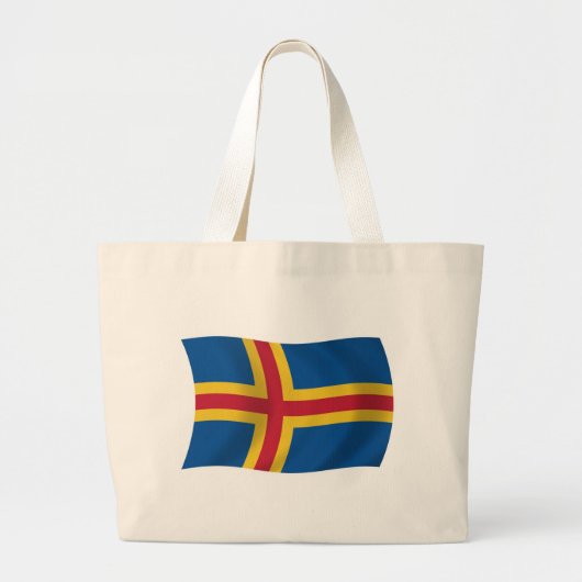Aaland Vlag Boodschappentas Grote Tote Bag (Voorkant)