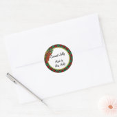 Aalbessen Groen Rood Vakantie Plaid Aangepast Rece Ronde Sticker (Envelop)