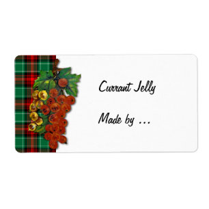 Aalbessen Rood Groen Plaid Vakantie Recept Labels
