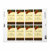 Aalbessen Rood Groen Vakantie Plaid Recept Etikett Etiket (Full Sheet)