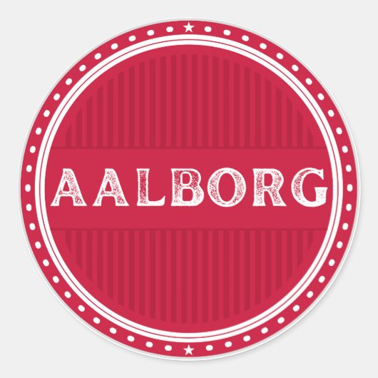 Aalborg City Pride Emblem – Danish Identity Ronde Sticker (Voorkant)