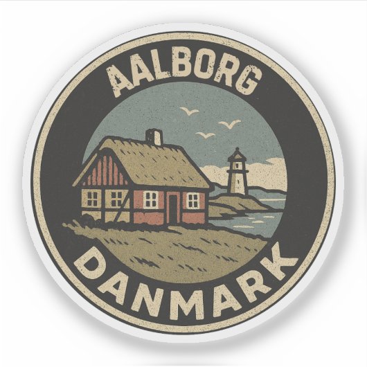 Aalborg, Denemarken Danmark Sticker (Voorkant)