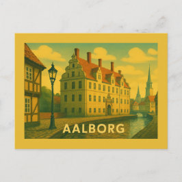 Aalborg Denemarken Stadsgezicht Briefkaart