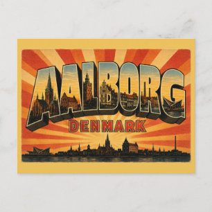 Aalborg Denemarken Stadsgezicht Briefkaart