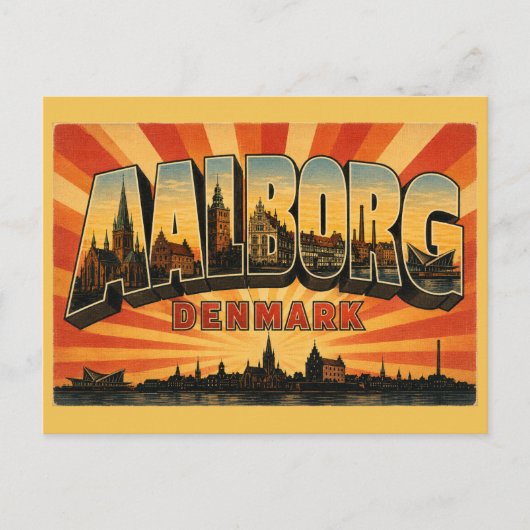 Aalborg Denemarken Stadsgezicht Briefkaart (Voorkant)