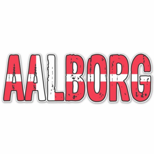 Aalborg, Denemarken Sticker (Voorkant)