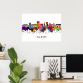 Aalborg Denmark Skyline Poster (Thuiskantoor)