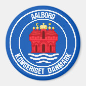 Aalborg Round Emblem Magneet (Voorkant)