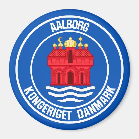 Aalborg Round Emblem Magneet (Voorkant)