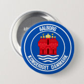 Aalborg Round Emblem Ronde Button 7,6 Cm (Voorkant /achterkant)