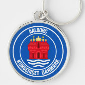Aalborg Round Emblem Sleutelhanger (Voorkant)