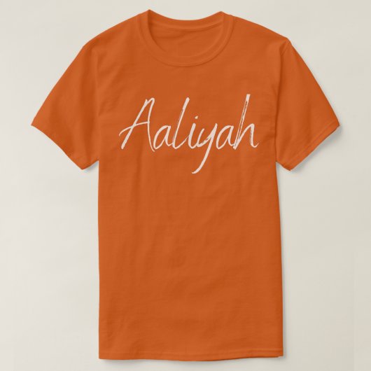 Aaliyah Frist name Design T-shirt (Design voorkant)