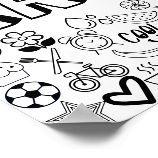 'AALIYAH'-kleurenweergave Poster (Hoek)