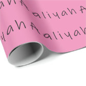 Aaliyah-naam Cadeaupapier (Rol Hoek)