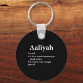 Aaliyah naam definitie grappig D Sleutelhanger (Voorkant)