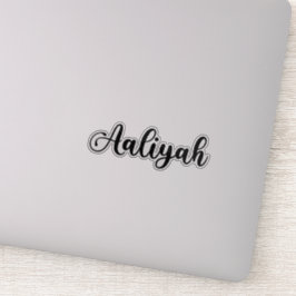 Aaliyah Naam - Handgeschreven kalligrafie Sticker