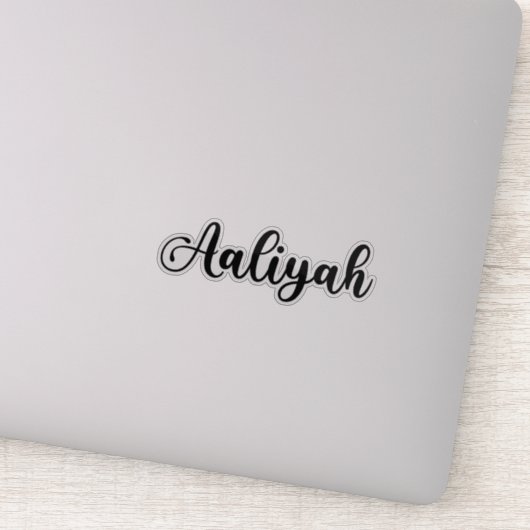 Aaliyah Naam - Handgeschreven kalligrafie Sticker (Detail)