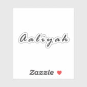 Aaliyah-naam Sticker (Vel)