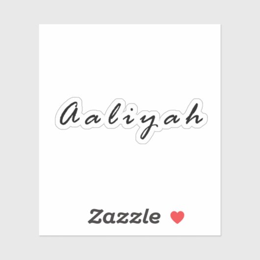 Aaliyah-naam Sticker (Vel)